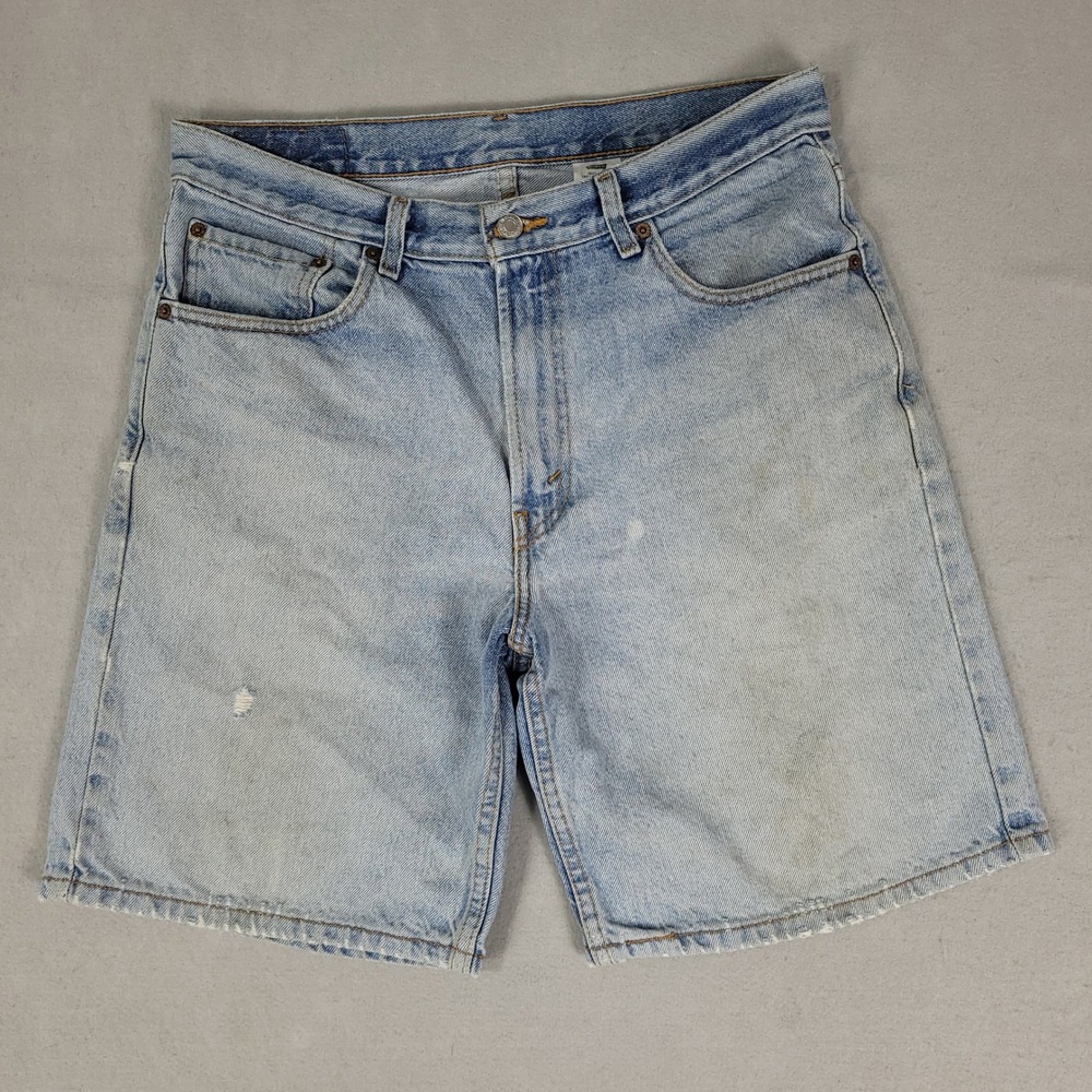 Levi's 550 Shorts Mens 33 Light Wash Relaxed Fit Cotton Denim 2004 Y2K Vintage